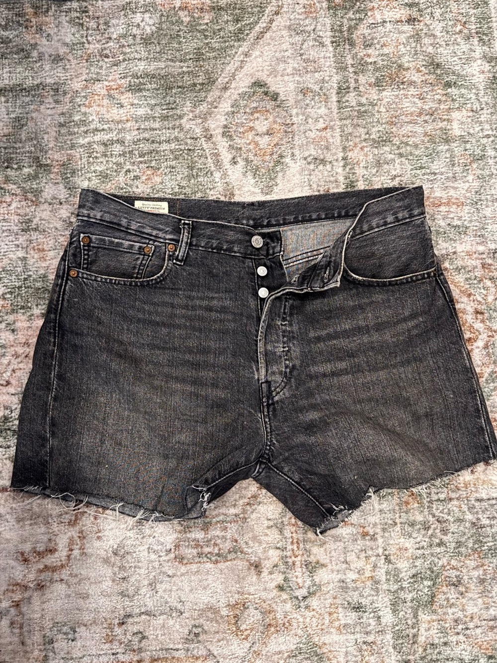 Black Denim Cutoff Shorts - Levi’s